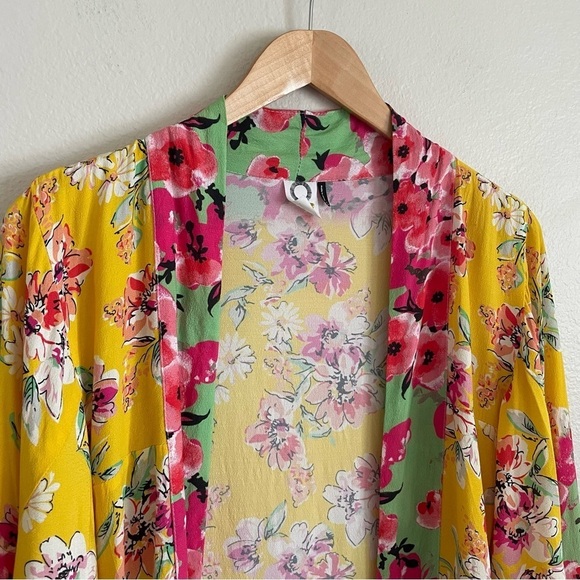 Anthropologie Akemi + Kin Aurelia Floral Print Kimono OS - Picture 4 of 12